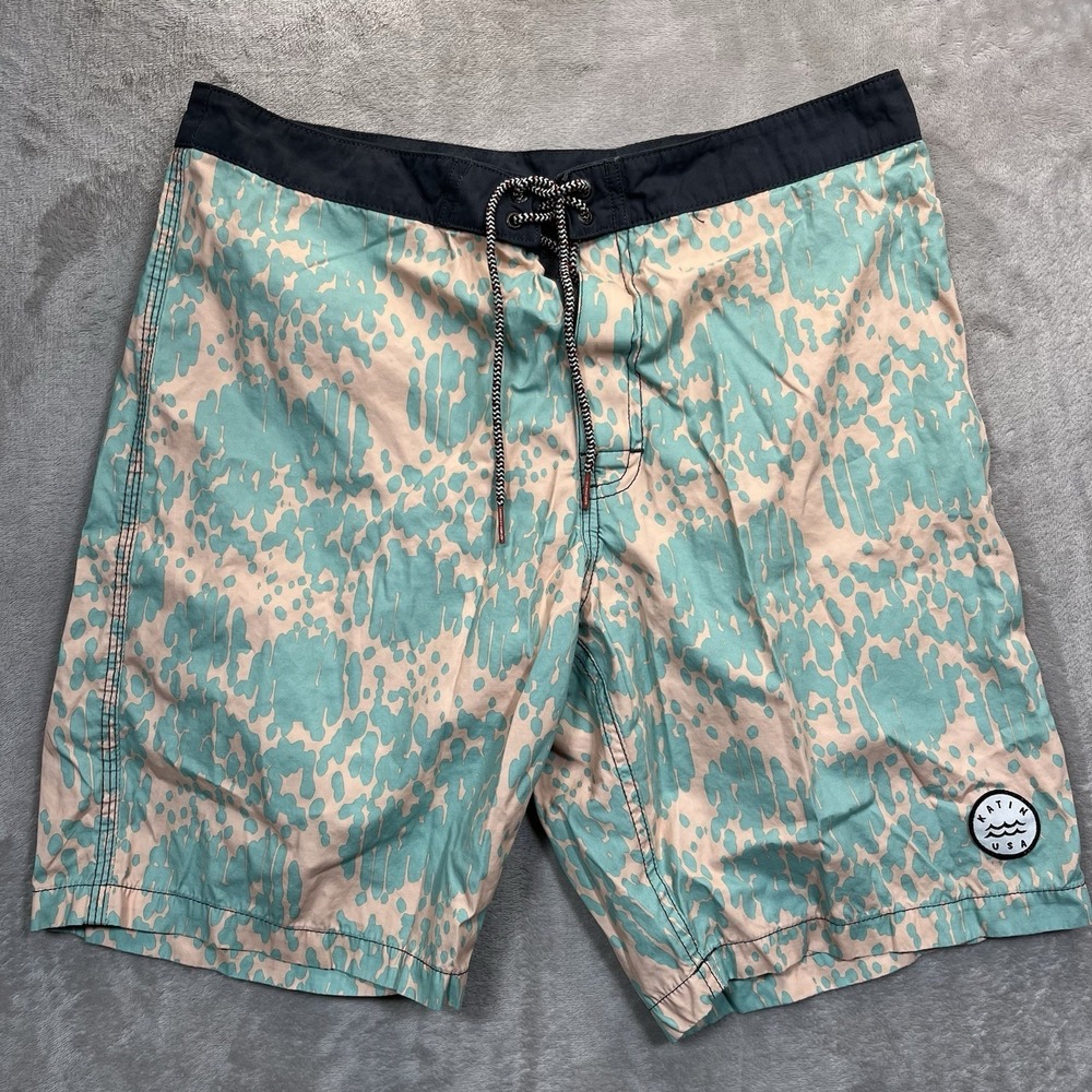 Katin‎ Boardshorts Mens 31 Geometric Swim Shorts Stretch Beach Surf